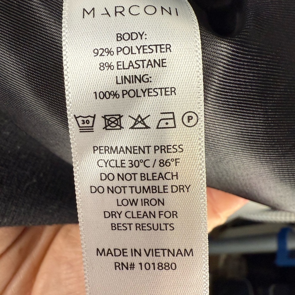 Marconi Jacket Black coat mens Large Black zip Jacket Size L Zip Up - Picture 5 of 7